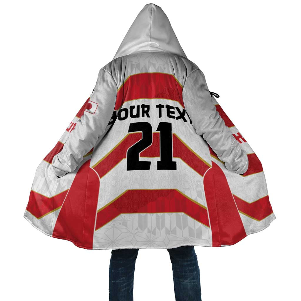 Japan Pacific Rugby 2022-23 Custom Cloak Red Sakura Japanese Wave Pattern - Polynesian Pride