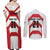 Japan Pacific Rugby 2022-23 Custom Couples Matching Off Shoulder Maxi Dress and Long Sleeve Button Shirt Red Sakura Japanese Wave Pattern