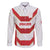 Japan Pacific Rugby 2022-23 Custom Family Matching Off The Shoulder Long Sleeve Dress and Hawaiian Shirt Red Sakura Japanese Wave Pattern