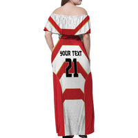 Japan Pacific Rugby 2022-23 Custom Family Matching Off Shoulder Maxi Dress and Hawaiian Shirt Red Sakura Japanese Wave Pattern