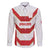 Japan Pacific Rugby 2022-23 Custom Family Matching Off Shoulder Short Dress and Hawaiian Shirt Red Sakura Japanese Wave Pattern