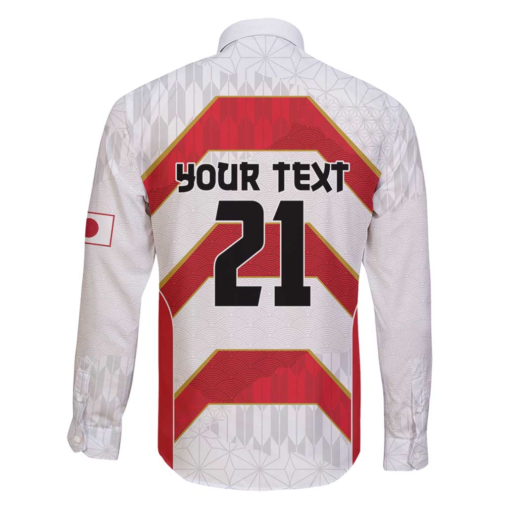 Japan Pacific Rugby 2022-23 Custom Family Matching Off Shoulder Short Dress and Hawaiian Shirt Red Sakura Japanese Wave Pattern