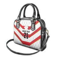 Japan Pacific Rugby 2022-23 Custom Shoulder Handbag Red Sakura Japanese Wave Pattern