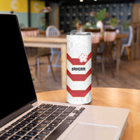 Japan Pacific Rugby 2022-23 Custom Skinny Tumbler Red Sakura Japanese Wave Pattern LT9 - Polynesian Pride