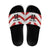 Japan Pacific Rugby 2022-23 Custom Slide Sandals Red Sakura Japanese Wave Pattern - Polynesian Pride