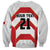 Japan Pacific Rugby 2022-23 Custom Sweatshirt Red Sakura Japanese Wave Pattern