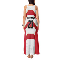 Japan Pacific Rugby 2022-23 Custom Tank Maxi Dress Red Sakura Japanese Wave Pattern