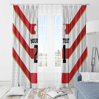 Japan Pacific Rugby 2022-23 Custom Window Curtain Red Sakura Japanese Wave Pattern