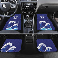 Japan Pacific Rugby Custom Car Mats Go Sakura Japanese Wave Pattern