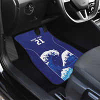 Japan Pacific Rugby Custom Car Mats Go Sakura Japanese Wave Pattern