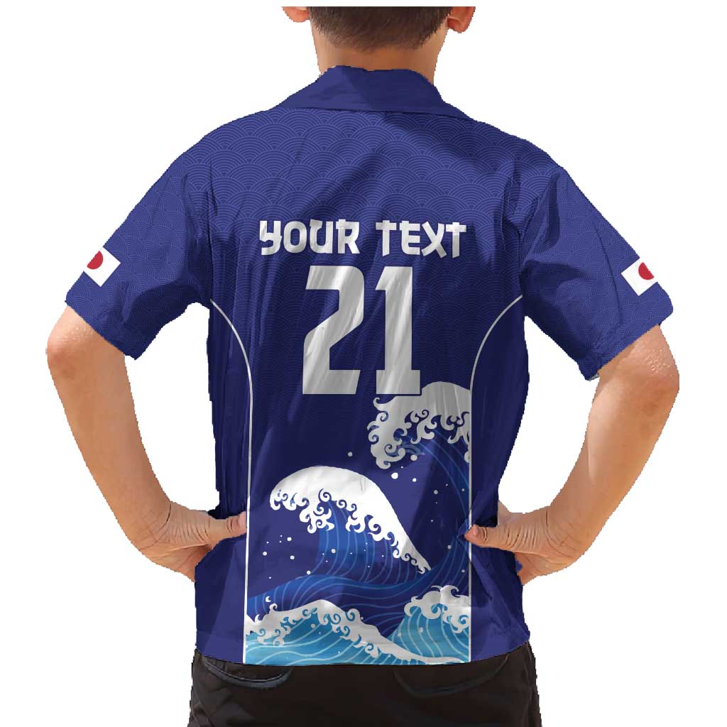 Japan Pacific Rugby Custom Family Matching Mermaid Dress and Hawaiian Shirt Go Sakura Japanese Wave Pattern LT9 - Polynesian Pride