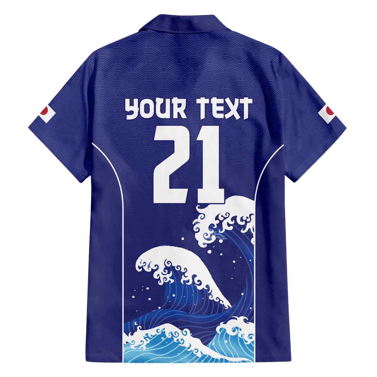 Japan Pacific Rugby Custom Family Matching Off The Shoulder Long Sleeve Dress and Hawaiian Shirt Go Sakura Japanese Wave Pattern