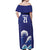 Japan Pacific Rugby Custom Off Shoulder Maxi Dress Go Sakura Japanese Wave Pattern