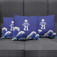 Japan Pacific Rugby Custom Pillow Cover Go Sakura Japanese Wave Pattern LT9 - Polynesian Pride