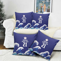 Japan Pacific Rugby Custom Pillow Cover Go Sakura Japanese Wave Pattern LT9 - Polynesian Pride