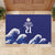 Japan Pacific Rugby Custom Rubber Doormat Go Sakura Japanese Wave Pattern