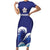 Japan Pacific Rugby Custom Short Sleeve Bodycon Dress Go Sakura Japanese Wave Pattern