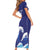 Japan Pacific Rugby Custom Short Sleeve Bodycon Dress Go Sakura Japanese Wave Pattern