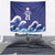Japan Pacific Rugby Custom Tapestry Go Sakura Japanese Wave Pattern