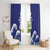 Japan Pacific Rugby Custom Window Curtain Go Sakura Japanese Wave Pattern