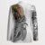 Japanese Samurai Warrior Blazer White Polynesian Tattoo Style - Polynesian Pride