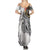 Japanese Samurai Warrior Family Matching Summer Maxi Dress and Hawaiian Shirt White Polynesian Tattoo Style