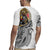 Japanese Samurai Warrior Rugby Jersey White Polynesian Tattoo Style