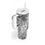 Japanese Samurai Warrior Tumbler With Handle White Polynesian Tattoo Style