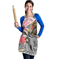 Japanese Samurai Warrior Apron Colorful Polynesian Tattoo Style - Polynesian Pride