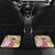 Japanese Samurai Warrior Car Mats Colorful Polynesian Tattoo Style