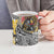 Japanese Samurai Warrior Ceramic Mug Colorful Polynesian Tattoo Style - Polynesian Pride
