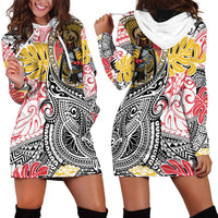 Japanese Samurai Warrior Hoodie Dress Colorful Polynesian Tattoo Style LT9 - Polynesian Pride