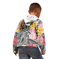 Japanese Samurai Warrior Kid Hoodie Colorful Polynesian Tattoo Style