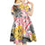 Japanese Samurai Warrior Kid Short Sleeve Dress Colorful Polynesian Tattoo Style