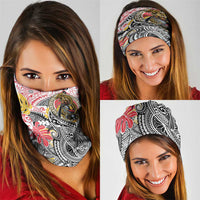 Japanese Samurai Warrior Neck Gaiter Colorful Polynesian Tattoo Style - Polynesian Pride