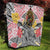 Japanese Samurai Warrior Quilt Colorful Polynesian Tattoo Style