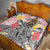 Japanese Samurai Warrior Quilt Colorful Polynesian Tattoo Style