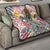 Japanese Samurai Warrior Quilt Colorful Polynesian Tattoo Style