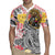 Japanese Samurai Warrior Rugby Jersey Colorful Polynesian Tattoo Style