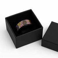 Japanese Samurai Warrior Spinner Ring Colorful Polynesian Tattoo Style - Polynesian Pride