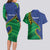 Solomon Islands Independence Day 1978 Personalised Couples Matching Long Sleeve Bodycon Dress and Hawaiian Shirt Polynesian Pattern with Flag Style