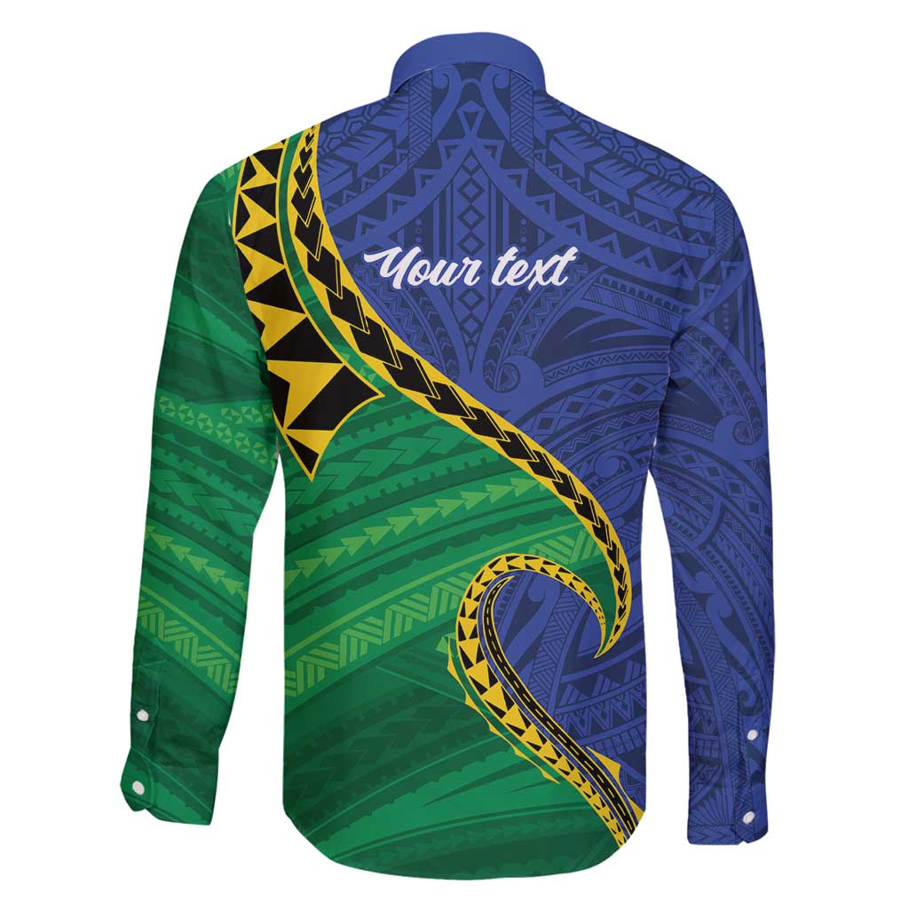 Solomon Islands Independence Day 1978 Personalised Family Matching Mermaid Dress and Hawaiian Shirt Polynesian Pattern with Flag Style