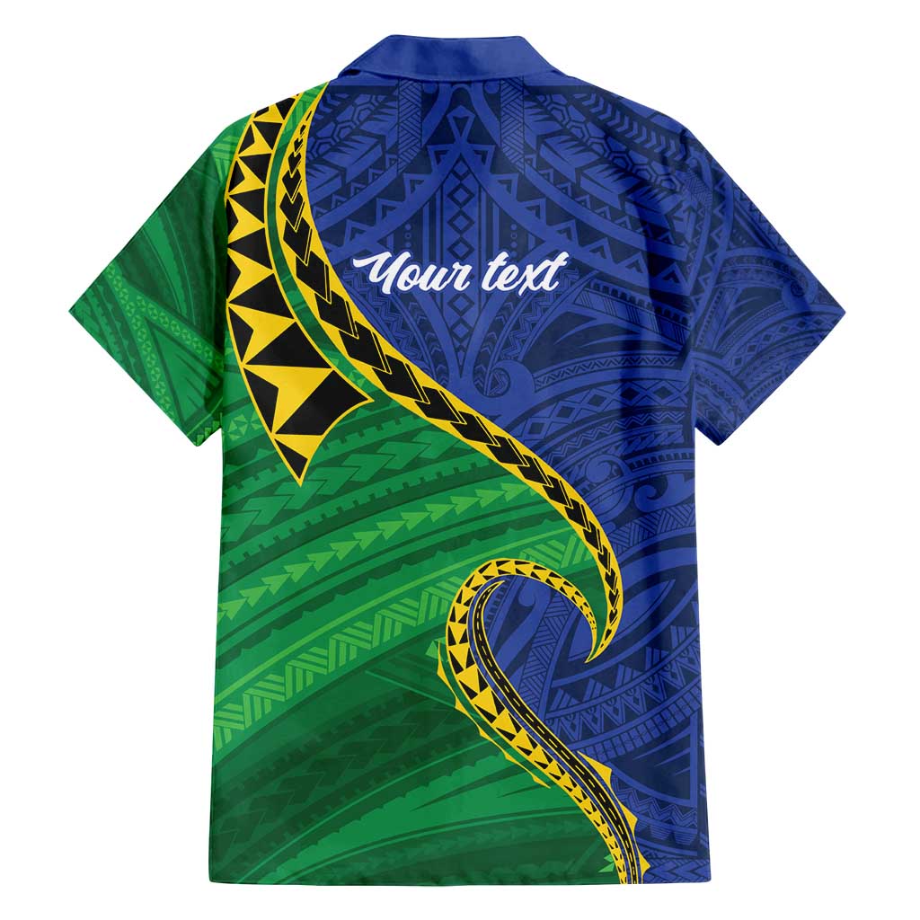 Solomon Islands Independence Day 1978 Personalised Family Matching Tank Maxi Dress and Hawaiian Shirt Polynesian Pattern with Flag Style