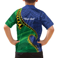 Solomon Islands Independence Day 1978 Personalised Hawaiian Shirt Polynesian Pattern with Flag Style