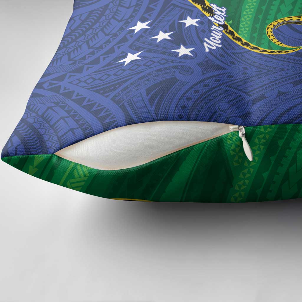 Solomon Islands Independence Day 1978 Personalised Pillow Cover Polynesian Pattern with Flag Style LT9 - Polynesian Pride