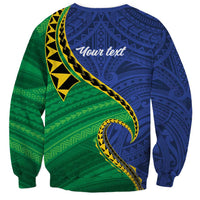 Solomon Islands Independence Day 1978 Personalised Sweatshirt Polynesian Pattern with Flag Style