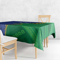 Solomon Islands Independence Day 1978 Personalised Tablecloth Polynesian Pattern with Flag Style