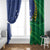 Solomon Islands Independence Day 1978 Personalised Window Curtain Polynesian Pattern with Flag Style