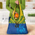 Solomon Islands Rugby Custom Grocery Bag Simple Coat of arm Polynesian Pattern