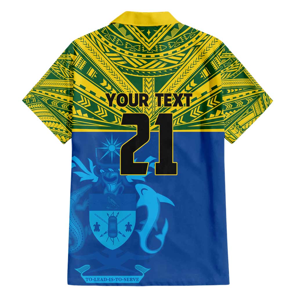 Solomon Islands Rugby Custom Hawaiian Shirt Simple Coat of arm Polynesian Pattern LT9 - Polynesian Pride
